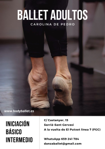 Body Ballet® Carolina de Pedro La correcta danza clásica para adultos.