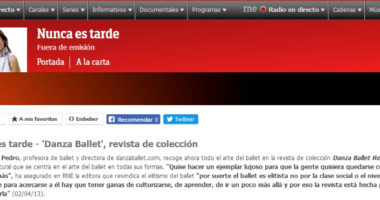 Carolina de Pedro en Radio Nacional de España (RTVE)