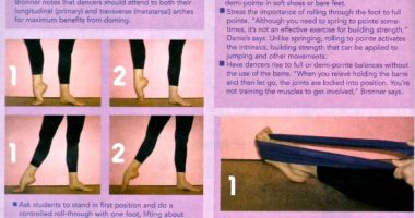 Ejercicios de ballet para fortalecer los pies.
