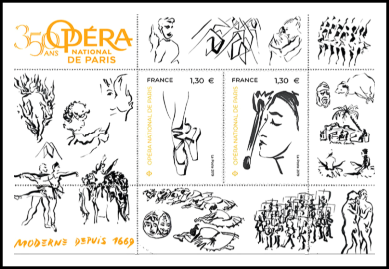 La Opéra national de Paris tiene sus sellos postales