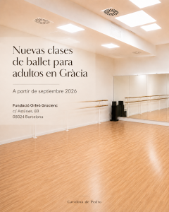 Clases de ballet para adultos en Gràcia · Metro Fontana Clases de ballet para adultos en Gràcia · Metro Fontana